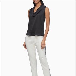 Brand new soft  drape neck sleeveless blouse.